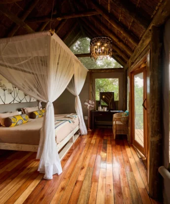 Bedroom, Nxamaseri Island Lodge, Okavango Delta, Botswana