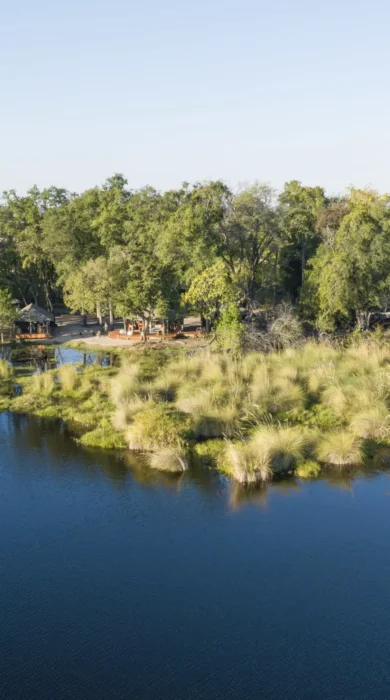 aerial view, shinde footsteps, okavango delta, botswana