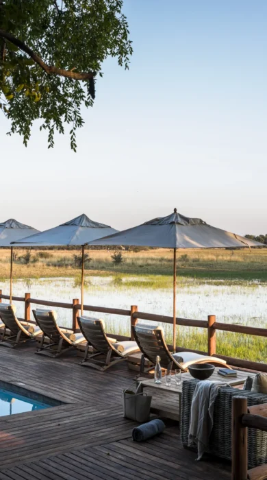Pool Deck, Sanctuary Baines, Moremi Game Reserve, Botswana
