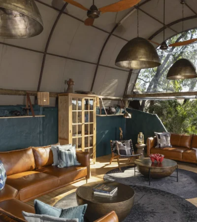 Lounge, Okuti Camp, Moremi Game Reserve, Botswana