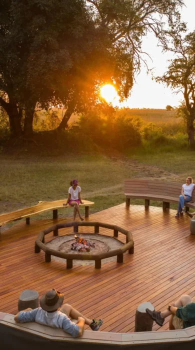 Firepit, Moremi Camp, Moremi Game Reserve, Botswana