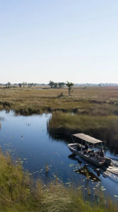 Boating, Moremi Camp, Moremi Game Reserve, Botswana