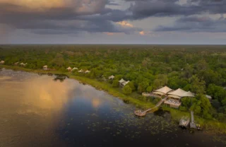 Aerial view of Duma Tau, Botswana