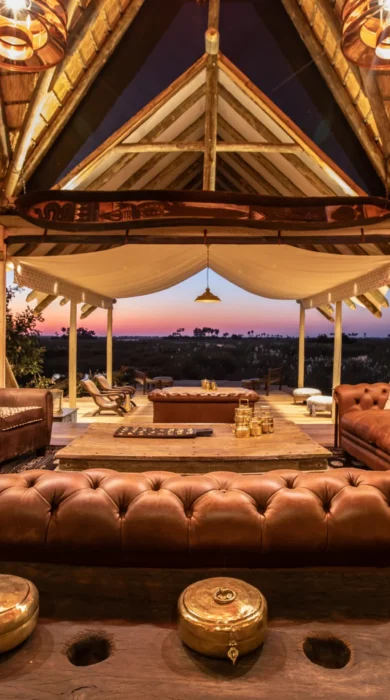 selinda camp botswana main area yellow zebra safaris