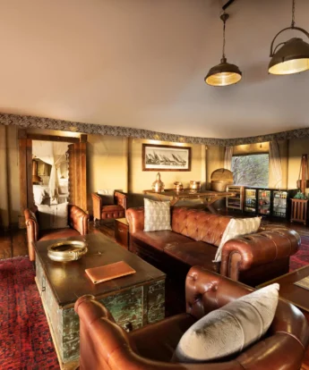 Lounge, Zarafa Camp, Okavango Delta, Botswana