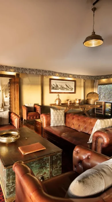 Lounge, Zarafa Camp, Okavango Delta, Botswana