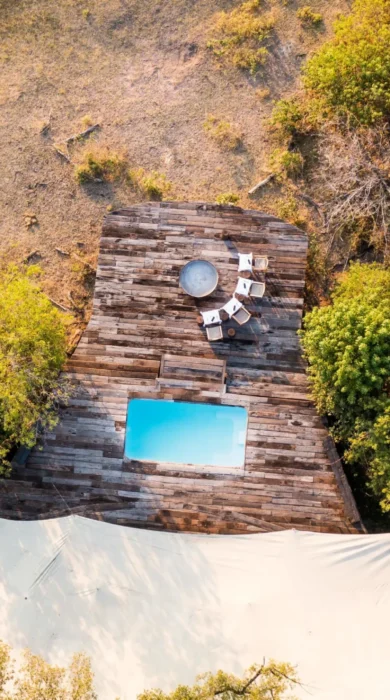 Pool, Zarafa Camp, Okavango Delta, Botswana