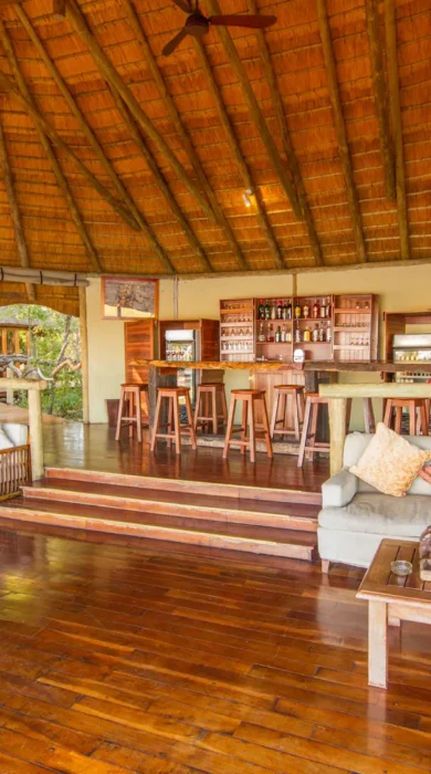 Lounge, Lagoon Camp, Kwando Reserve, Botswana