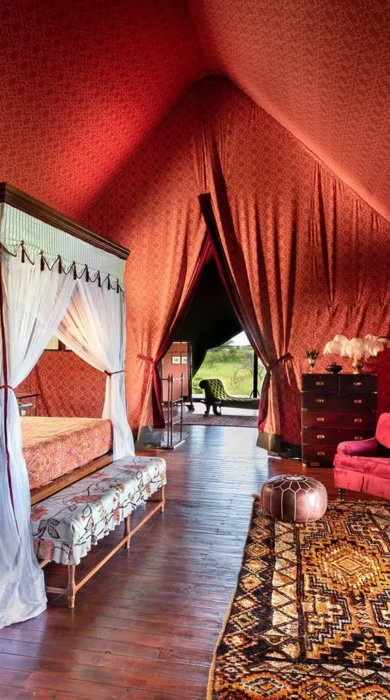 King side bedroom at Jacks Camp, Botswana