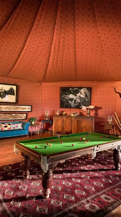 Pool table at Jacks Camp, Botswana