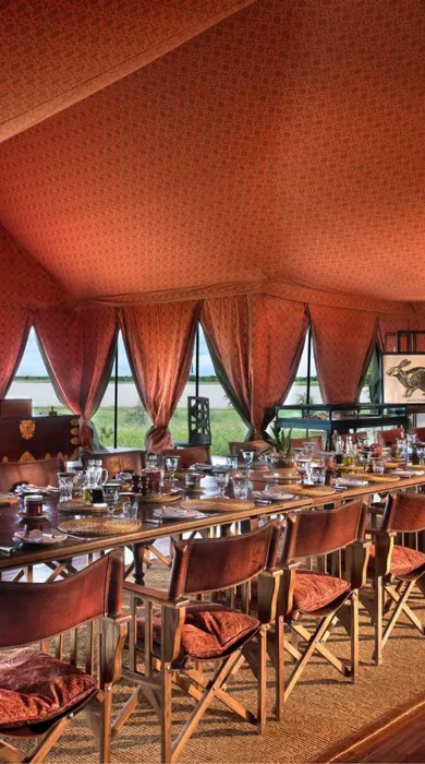 Dining room at Jacks Camp, Botswana