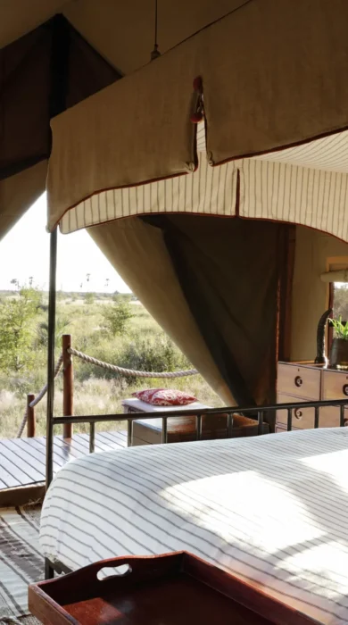 Tent View, Camp Kalahari, Makgadikgadi Pans, Botswana