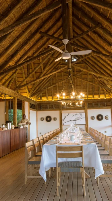 Dining area, Kwando Splash Camp, Botswana