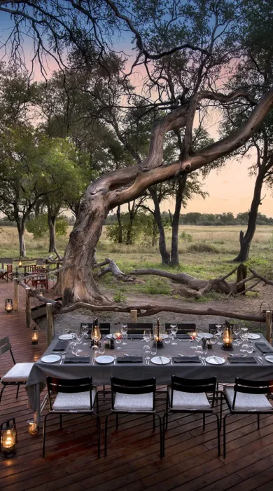 khwai bush camp botswana lodge dining