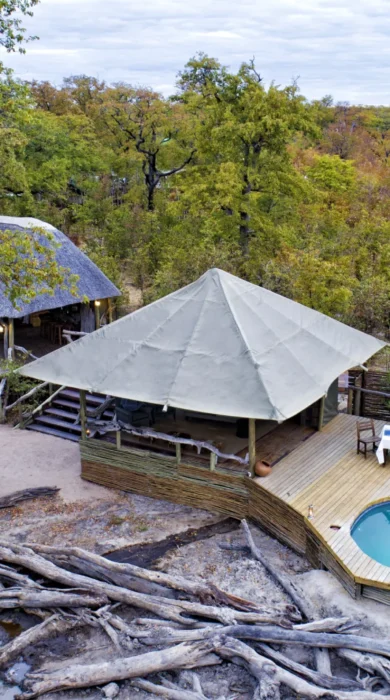 Hyena Pan Camp Aerial View