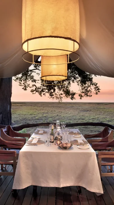linyanti expeditions botswana sunset tent