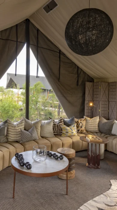 Gomoti private lounge botswana yellow zebra safaris