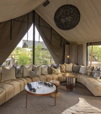 Gomoti private lounge botswana yellow zebra safaris