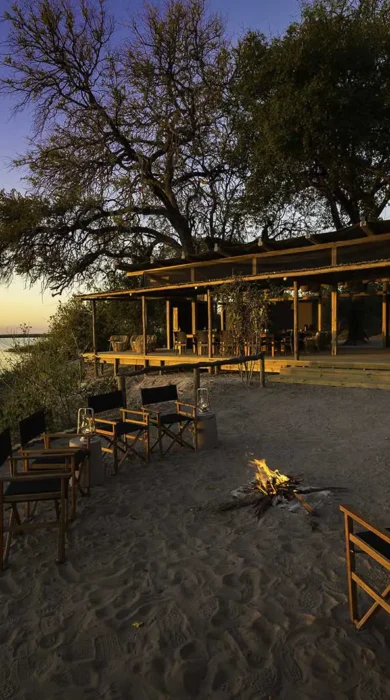 Sunset views at Linyanti Tented Camp, Botswana