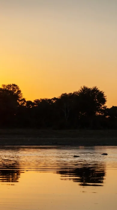 Sunset, Kiri Camp, Okavango Delta, Botswana