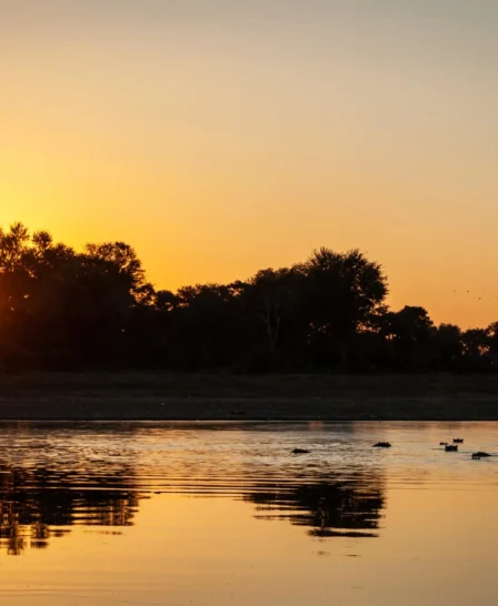 Sunset, Kiri Camp, Okavango Delta, Botswana