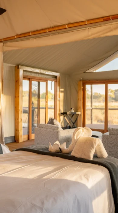twin room, 4 rivers, okavango delta, botswana