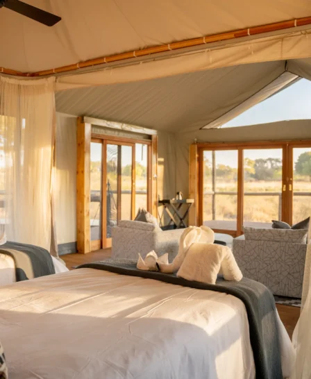 twin room, 4 rivers, okavango delta, botswana