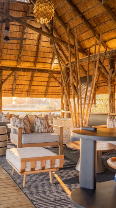 lounge area, 4 rivers, okavango delta, botswana