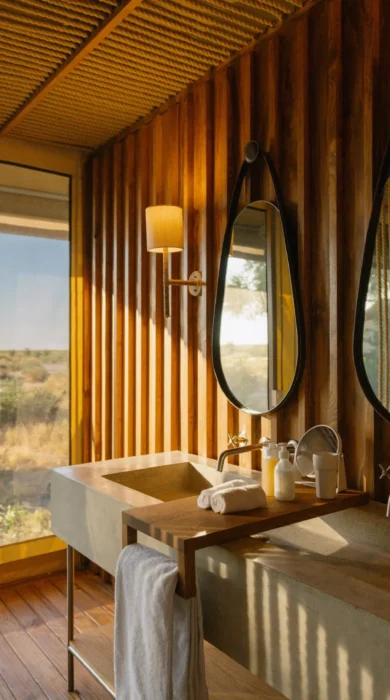 Bathroom, Wilderness Mokete, Okavango Delta, Botswana