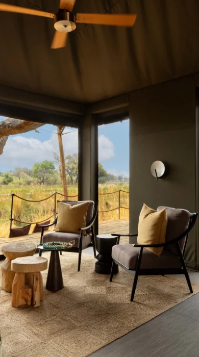 Bedroom View, North Island Okavango, Botswana