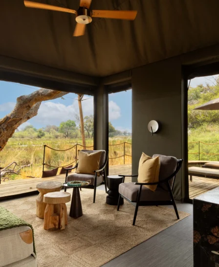 Bedroom View, North Island Okavango, Botswana