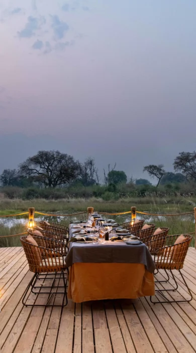 Evening Dining, North Island Okavango, Botswana
