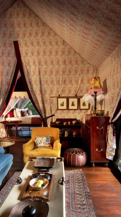 Lounge, Duke's East Camp, Okavango Delta, Botswana