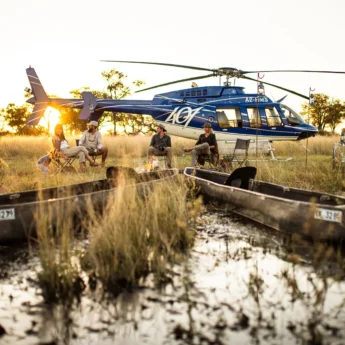 Helicopter, Beagle Expeditions, Okavango Delta, Botswana