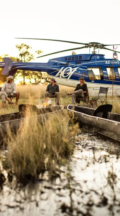 Helicopter, Beagle Expeditions, Okavango Delta, Botswana