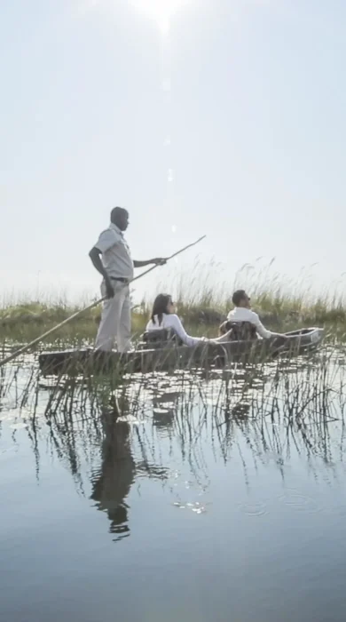 Boating, Maxa, Okavango Delta, Botswana
