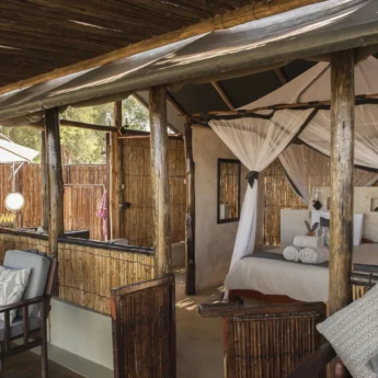 Bush chalet, Old Mondoro, Lower Zambezi, Zambia