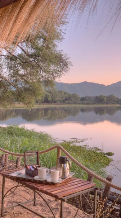 Chongwe Camp Coffee by the river