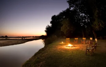 TafikaCamp breakfast sunrise zambia yellow zebra safaris
