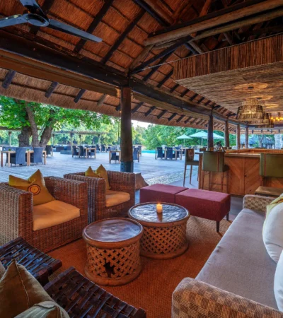 Lounge, Mfuwe Lodge, South Luangwe NP, Zambia