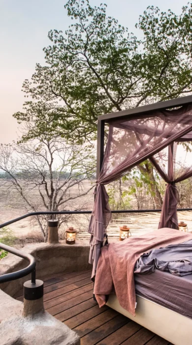 puku ridge zambia outside bed yellow zebra safaris