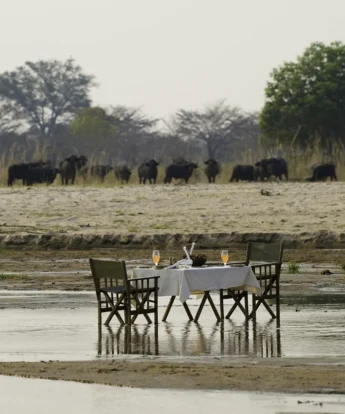 River Dining, Zungulila, South Luangwa NP, Zambia