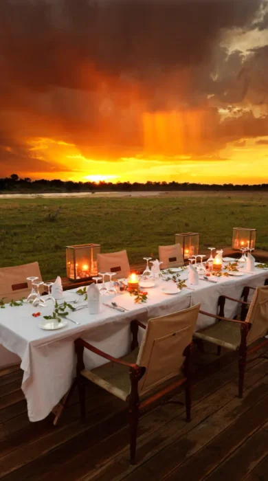 Dining, Zungulila, South Luangwa NP, Zambia
