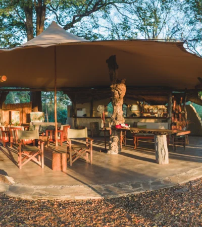 main area, musekse camp, kafue national park, zambia