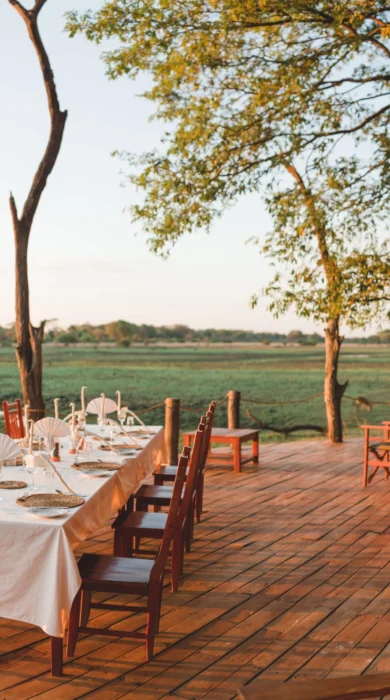 dining musekese zambia yellow zebra safaris