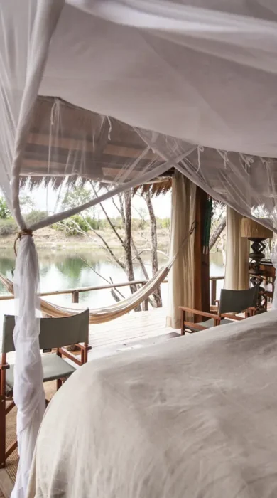 Guest bedroom, Sindabezi, Victoria Falls, Zambia