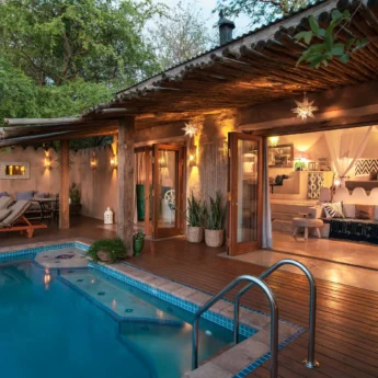Nut House swimming pool, Tongabezi, Zambia