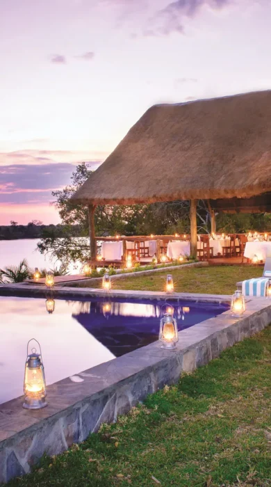 Boma main area, Ila Safari Lodge, Zambia