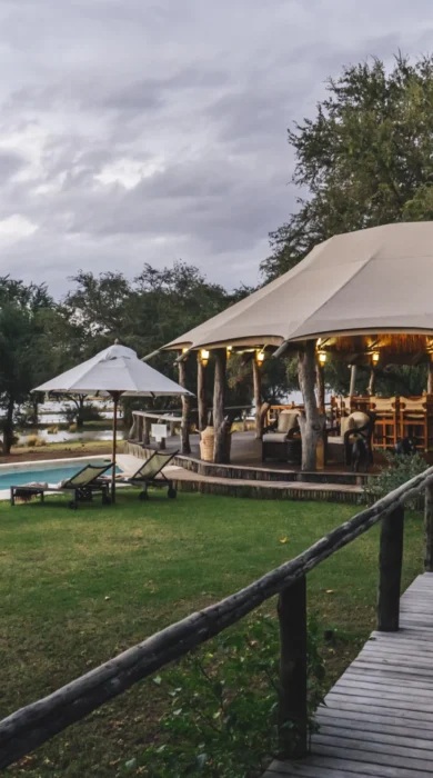 Swimming pool and main area, Anabezi, Zambia