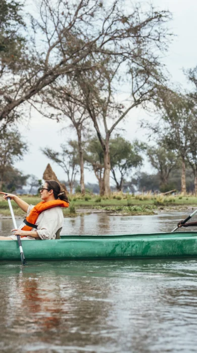 Canoeing, Zambezi River, Anabezi, Zambia